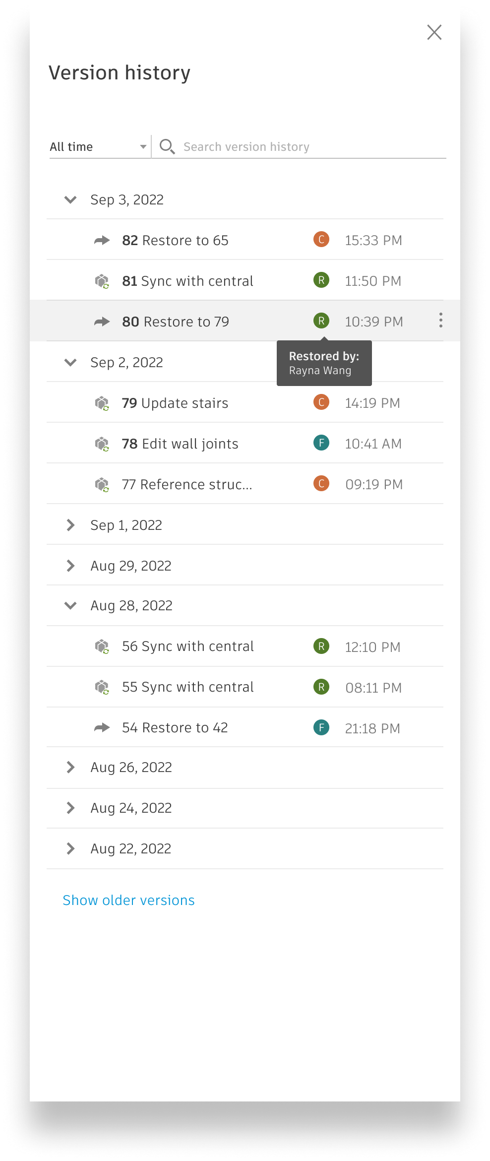 Revit Version History — Keep it in the content area VS. A Focus Panel?, image 6